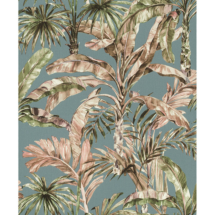 Picture of Calle Light Blue Tropical Wallpaper