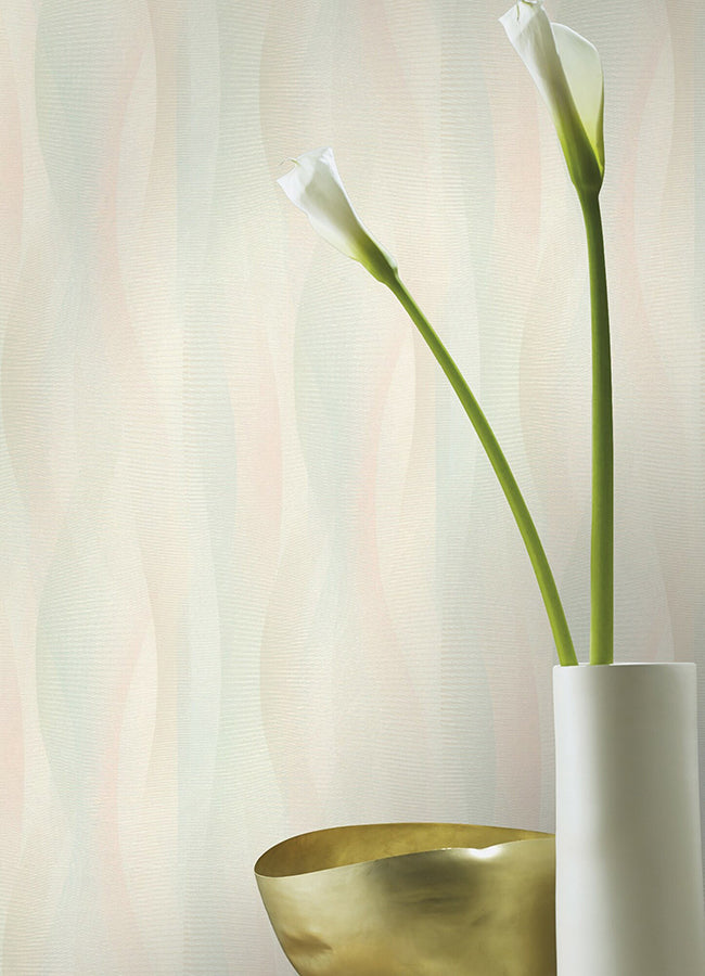 Currin Pastel Wave Wallpaper - York Wallcoverings - 2980-651522 - York Wallcoverings Wallpaper