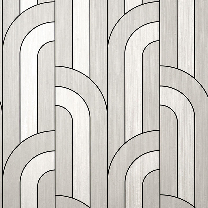 Ezra Platinum Arch Wallpaper - York Wallcoverings - FD42843 - York Wallcoverings Wallpaper