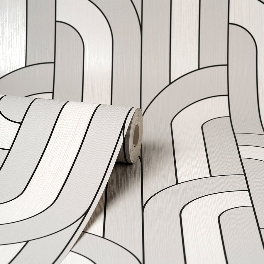 Ezra Platinum Arch Wallpaper - York Wallcoverings - FD42843 - York Wallcoverings Wallpaper