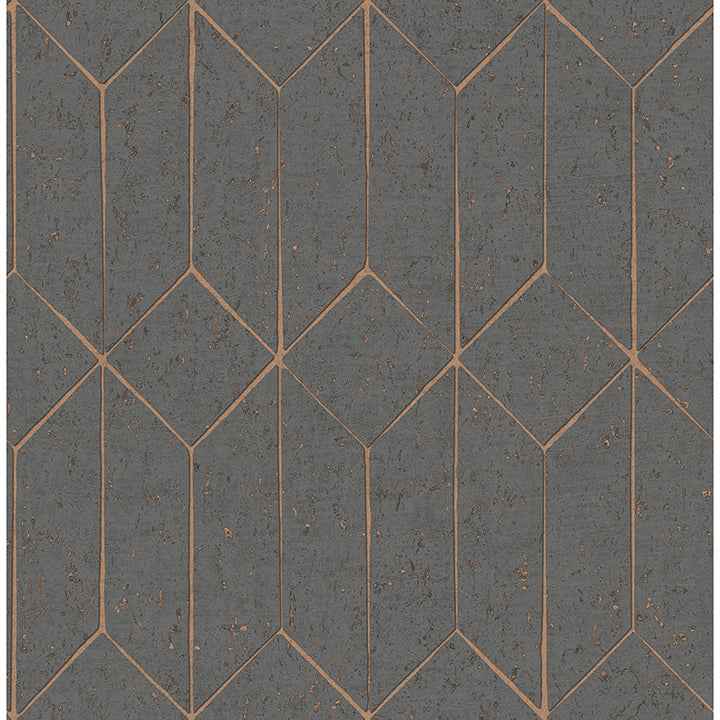 Hayden Charcoal Concrete Trellis Wallpaper - York Wallcoverings - 4125-26701 - York Wallcoverings Wallpaper