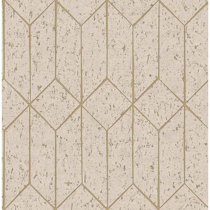 Hayden Bone Concrete Trellis Wallpaper - York Wallcoverings - 4125-26702 - York Wallcoverings Wallpaper