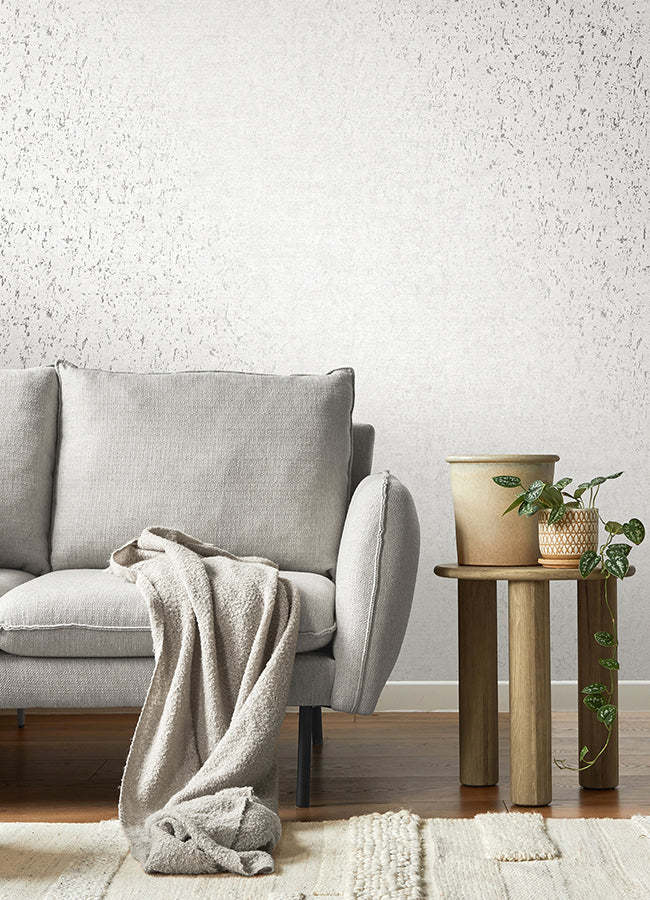 Callie White Concrete Wallpaper  | Brewster Wallcovering - The WorkRm