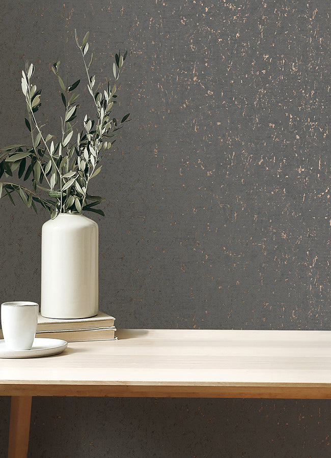 Callie Charcoal Concrete Wallpaper  | Brewster Wallcovering - The WorkRm