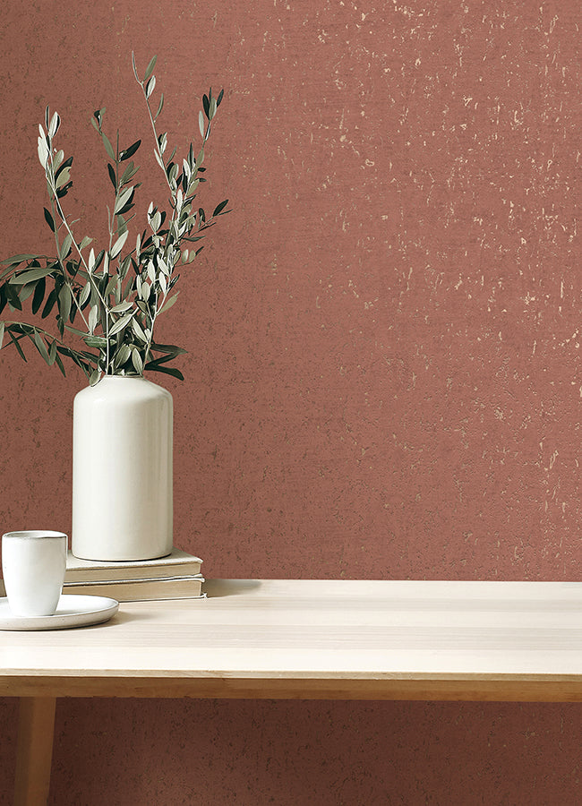 Callie Raspberry Concrete Wallpaper  | Brewster Wallcovering - The WorkRm