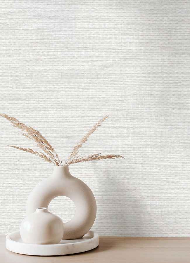 Alton Off White Faux Grasscloth Wallpaper - York Wallcoverings - 4125-26713 - York Wallcoverings Wallpaper