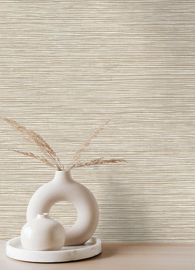 Alton Taupe Faux Grasscloth Wallpaper  | Brewster Wallcovering - The WorkRm