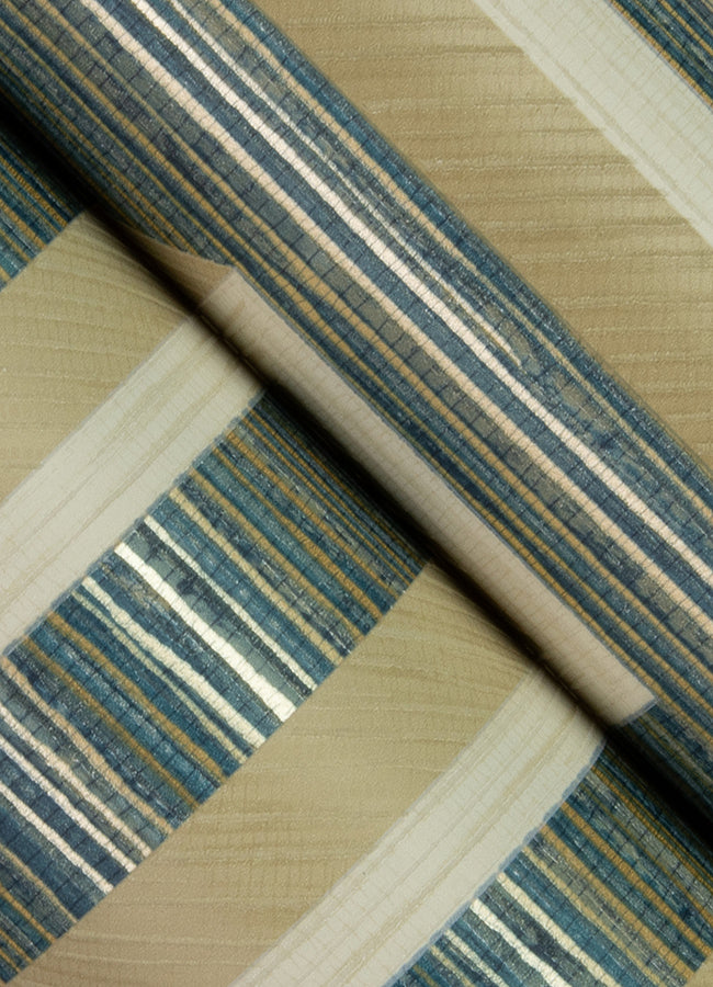 Henley Teal Geometric Grasscloth Wallpaper  | Brewster Wallcovering - The WorkRm