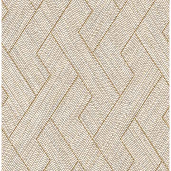Ember Taupe Geometric Basketweave Wallpaper - York Wallcoverings - 4125-26730
