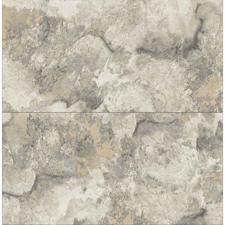 Aria Light Grey Marbled Tile Wallpaper - York Wallcoverings - 4125-26731