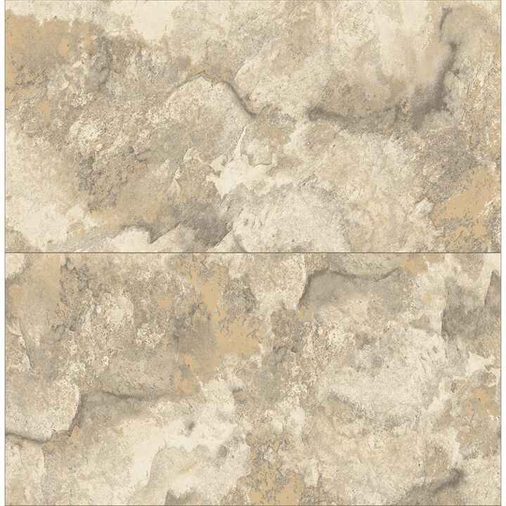 Aria Neutral Marbled Tile Wallpaper - York Wallcoverings - 4125-26732 - York Wallcoverings Wallpaper