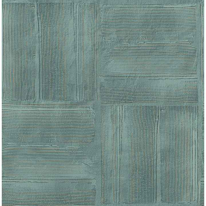 Jasper Teal Block Texture Wallpaper - York Wallcoverings - 4125-26737