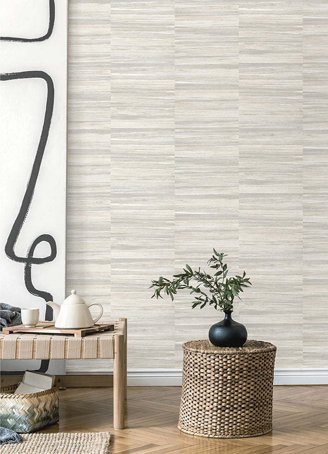 Rowan White Faux Grasscloth Wallpaper  | Brewster Wallcovering - The WorkRm