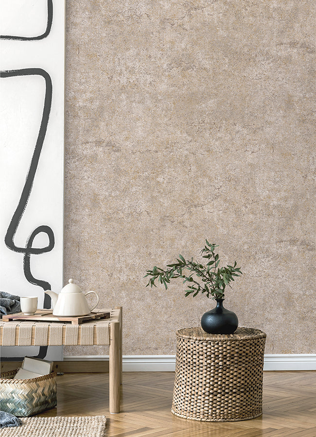 Colt Blush Cement Wallpaper - Brewster Wallcovering