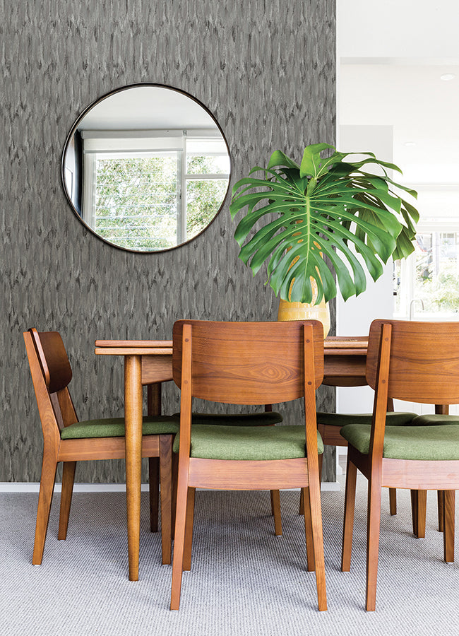 Kintana Pewter Abstract Trellis Wallpaper - Brewster Wallcovering