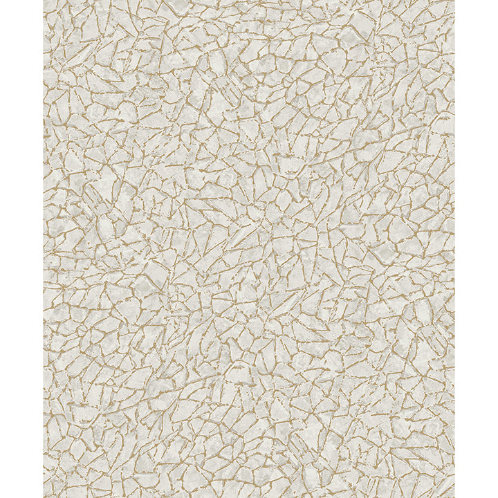 Brewster Wallcovering-Soma Silver Metallic Crackling Wallpaper