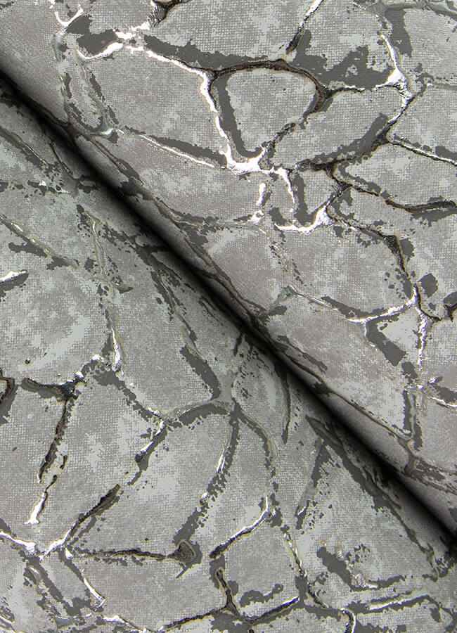 Soma Sterling Metallic Crackling Wallpaper - York Wallcoverings - 4105-86626 - York Wallcoverings Wallpaper