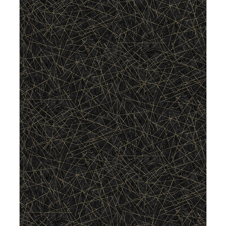 Brewster Wallcovering-Bulan Black Abstract Lines Wallpaper