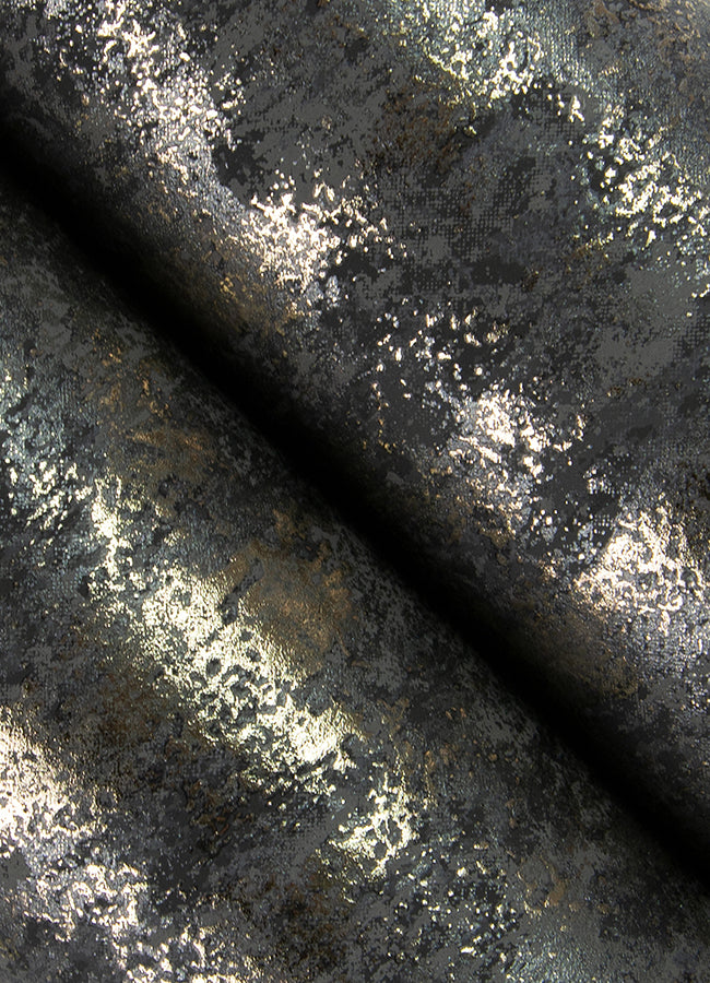 Diorite Black Splatter Wallpaper - Brewster Wallcovering