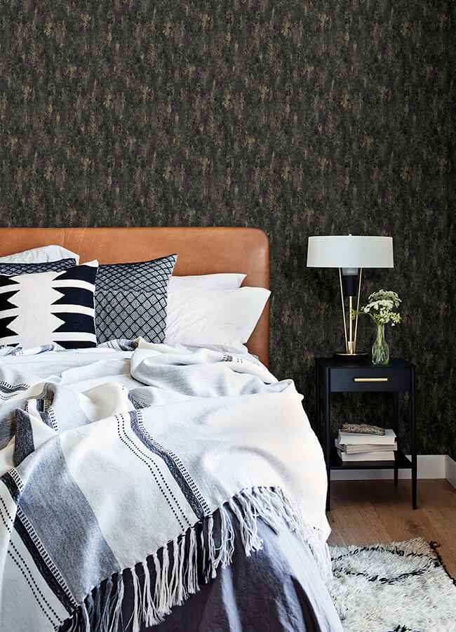 Diorite Black Splatter Wallpaper - York Wallcoverings - 4105-86638 - York Wallcoverings Wallpaper