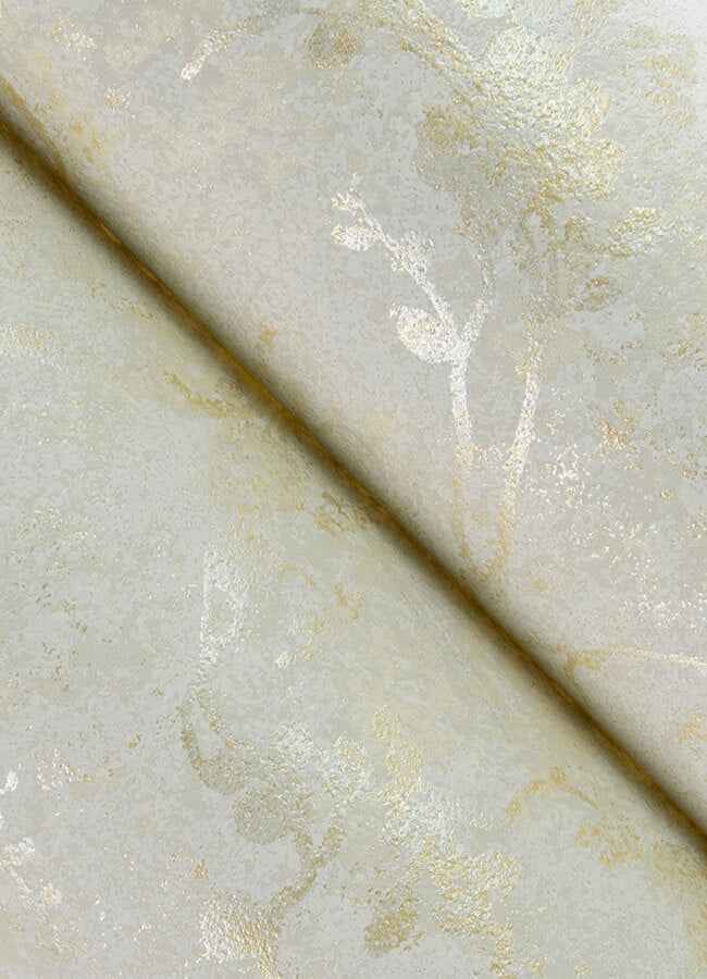 Mahina Pearl Floral Vine Wallpaper - York Wallcoverings - 4105-86648 - York Wallcoverings Wallpaper