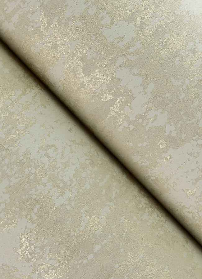 Haliya Champagne Metallic Plaster Wallpaper - York Wallcoverings - 4105-86659 - York Wallcoverings Wallpaper