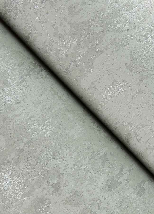 Haliya Silver Metallic Plaster Wallpaper - York Wallcoverings - 4105-86661 - York Wallcoverings Wallpaper