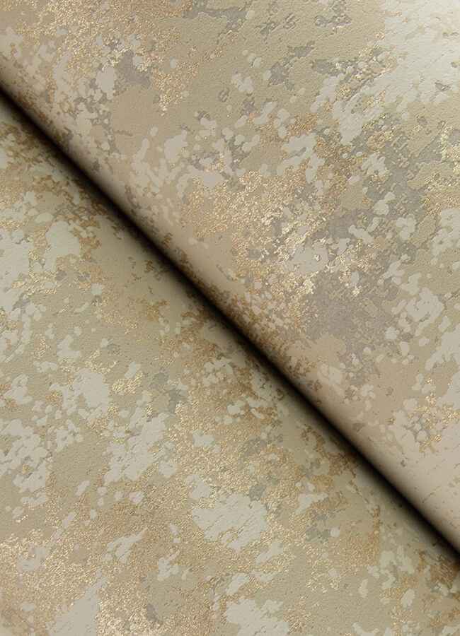 Haliya Gold Metallic Plaster Wallpaper - York Wallcoverings - 4105-86662 - York Wallcoverings Wallpaper