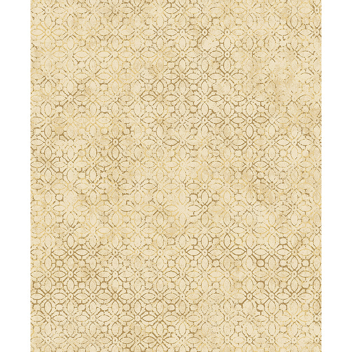 Picture of Khauta Gold Floral Geometric Wallpaper