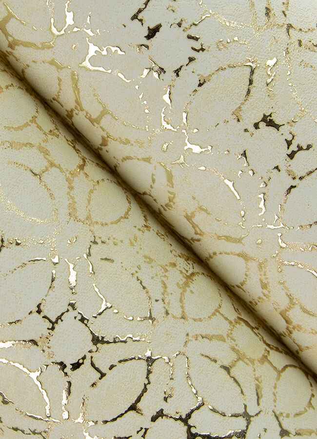 Khauta Gold Floral Geometric Wallpaper - York Wallcoverings - 4105-86664 - York Wallcoverings Wallpaper