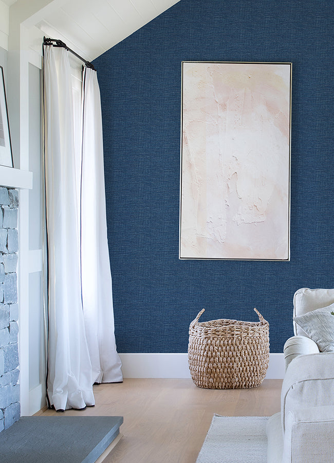 Exhale Dark Blue Texture Wallpaper  | Brewster Wallcovering - The WorkRm