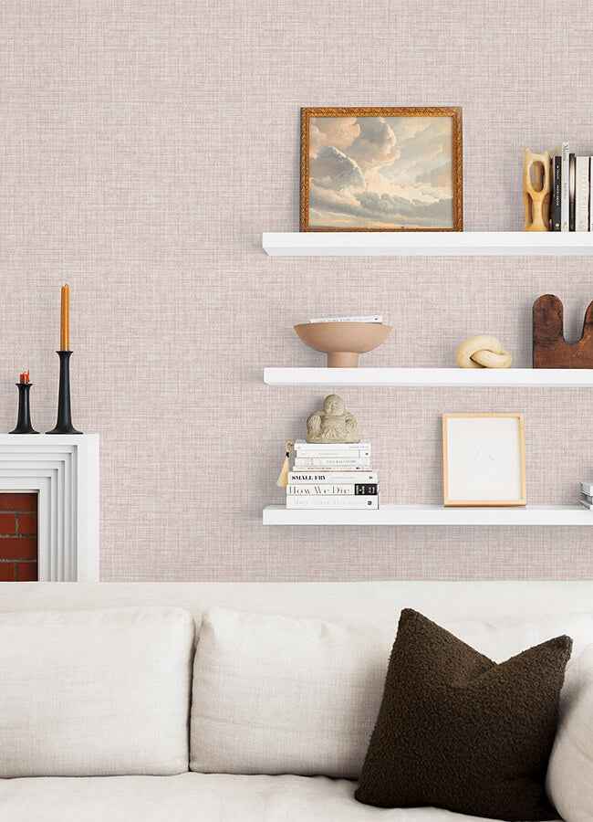 Tuckernuck Pink Linen Wallpaper - York Wallcoverings - 4046-24272 - York Wallcoverings Wallpaper