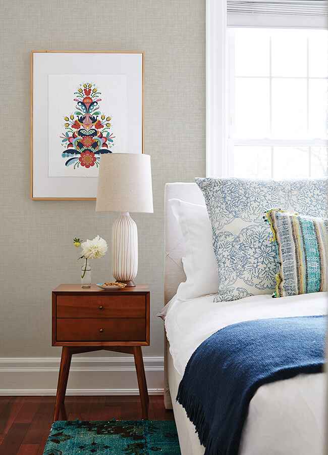 Tuckernuck Taupe Linen Wallpaper - York Wallcoverings - 4046-24273 - York Wallcoverings Wallpaper