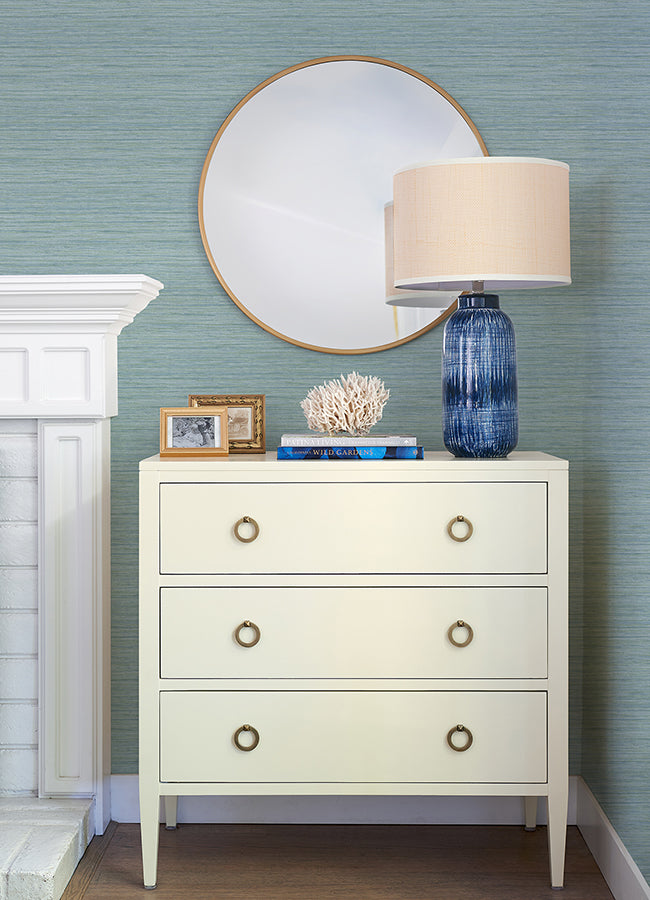 Barnaby Light Blue Texture Wallpaper  | Brewster Wallcovering - The WorkRm