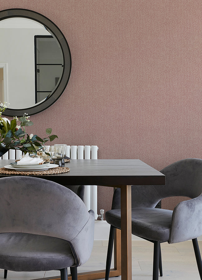 Ashbee Rose Tweed Wallpaper - Brewster Wallcovering