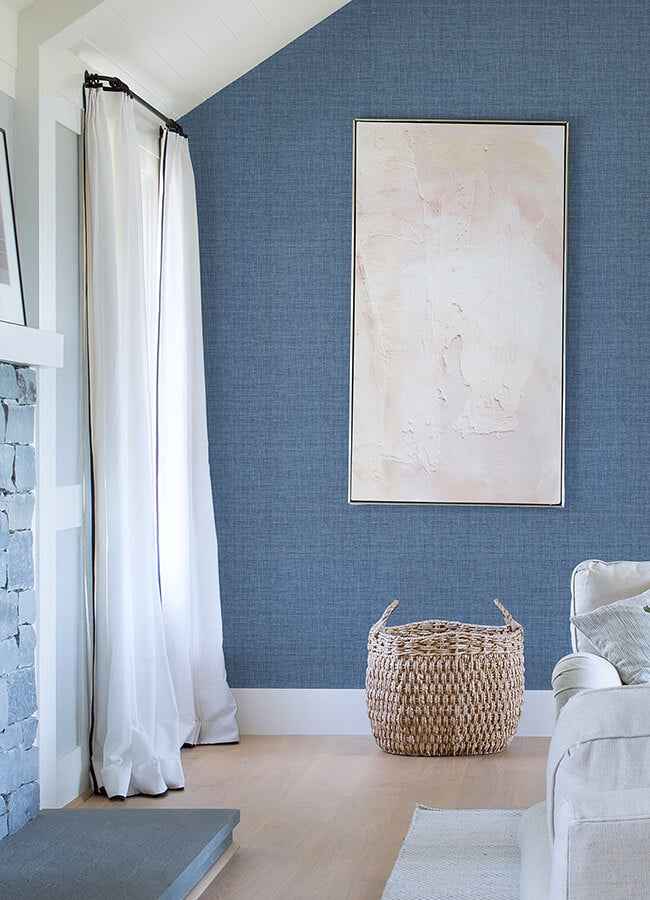 Lanister Blue Texture Wallpaper - York Wallcoverings - 4046-26232 - York Wallcoverings Wallpaper
