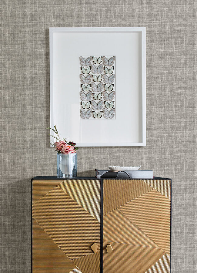 emerson-grey-linen-wallpaper-york-wallcoverings-4046-26354 - York Wallcoverings Papel pintado