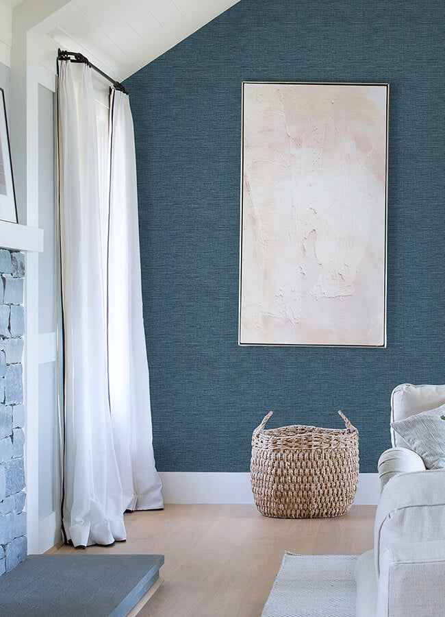 Exhale Denim Texture Wallpaper - York Wallcoverings - 4046-26460 - York Wallcoverings Wallpaper