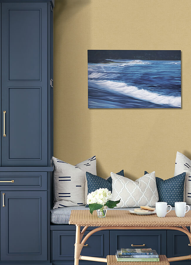 glen-yellow-texture-wallpaper-york-wallcoverings-4046-m1698 - York Wallcoverings Papel pintado