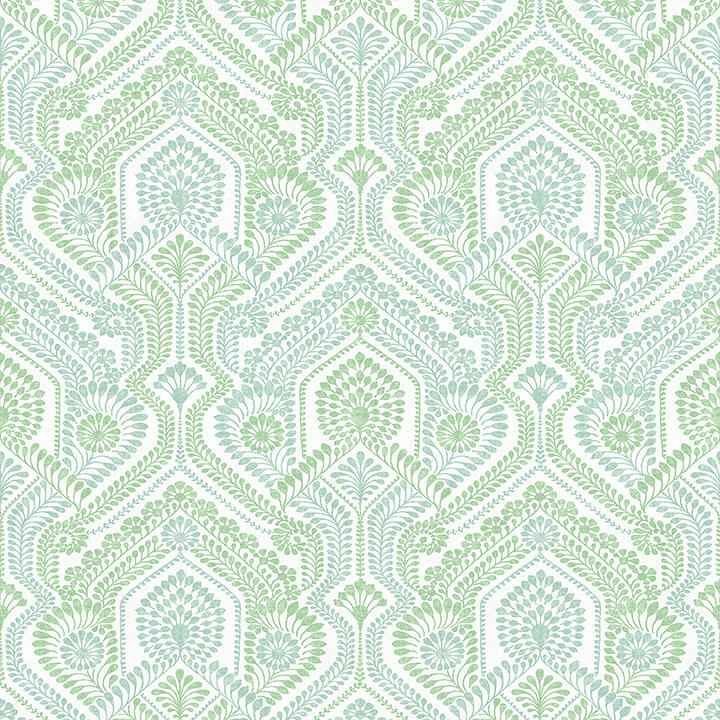 Fernback Green Ornate Botanical Wallpaper - York Wallcoverings - 4074-26614 - York Wallcoverings Wallpaper
