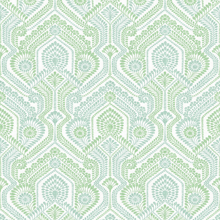 fernback-green-ornate-botanical-wallpaper-york-wallcoverings-4074-26614 - York Wallcoverings Papel pintado