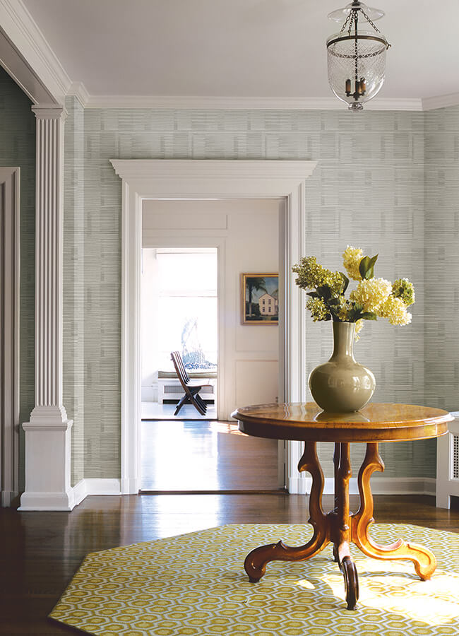 callaway-grey-woven-stripes-wallpaper-york-wallcoverings-4074-26617 - York Wallcoverings Papel pintado