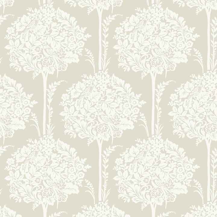 Zaria Taupe Topiary Wallpaper - York Wallcoverings - 4074-26626 - York Wallcoverings Wallpaper