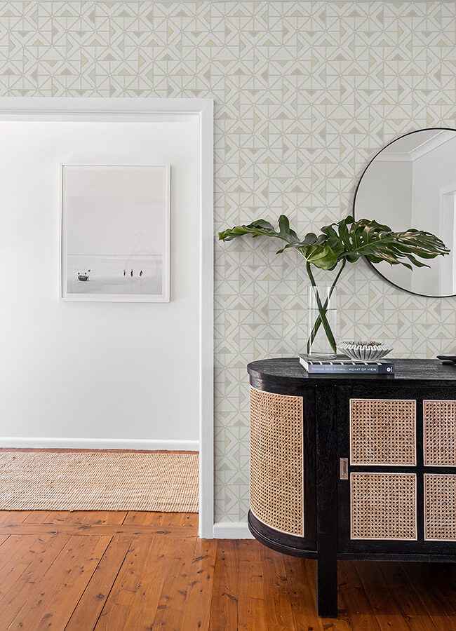Jekyl Beige Triangles Wallpaper - York Wallcoverings - 4074-26636 - York Wallcoverings Wallpaper