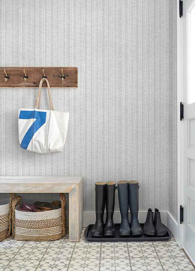 Simon Light Grey Woven Texture Wallpaper - York Wallcoverings - 4074-26660 - York Wallcoverings Wallpaper