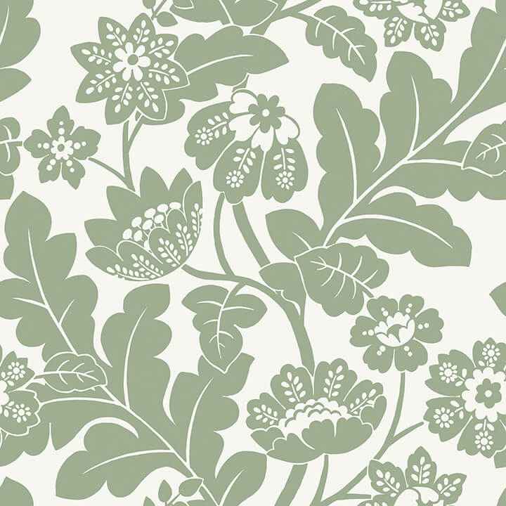 Augusta Seafoam Flock Damask Wallpaper - York Wallcoverings - 4074-87375 - York Wallcoverings Wallpaper