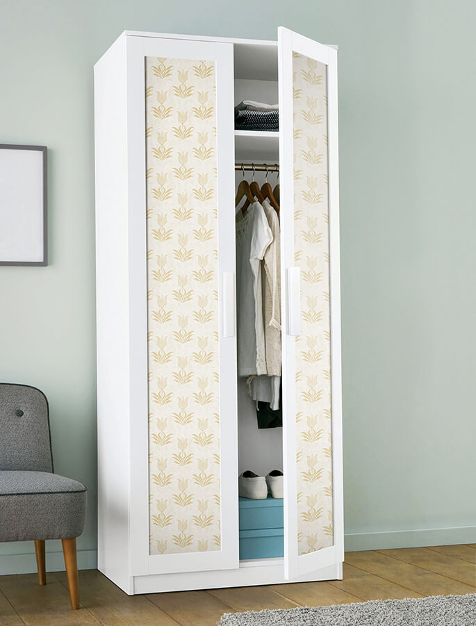 mustard-parrot-tulip-peel-and-stick-wallpaper-york-wallcoverings-jhs5032 - York Wallcoverings Wallpaper