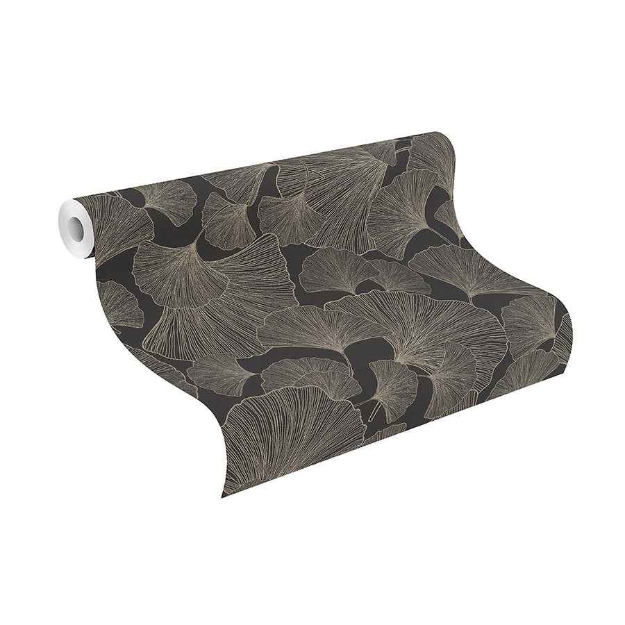 Waft Black Ginkgo Wallpaper - York Wallcoverings - RH462234 - York Wallcoverings Wallpaper
