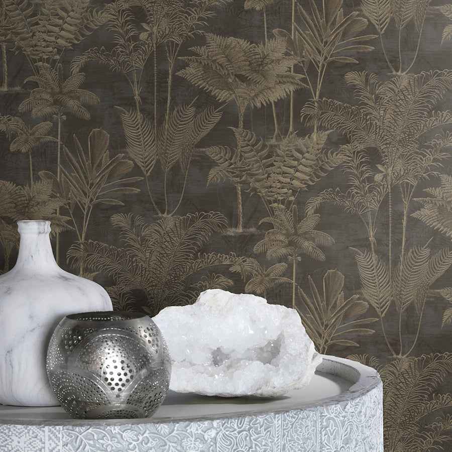 Kinabalu Black Rainforest Wallpaper - York Wallcoverings - RH555165 - York Wallcoverings Wallpaper