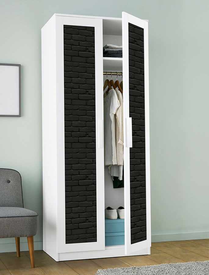 Black Amsterdam Brick Peel and Stick Wallpaper - York Wallcoverings - NUS4842 - York Wallcoverings Wallpaper